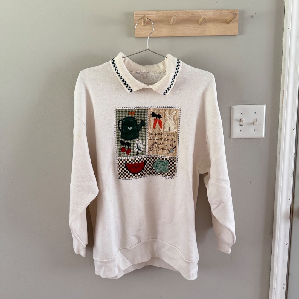 Vntg.‎ Cottage core gardening sweatshirt